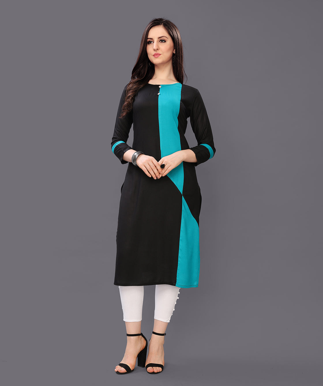 Ethnic Black color Kurtis for Indian women at best price